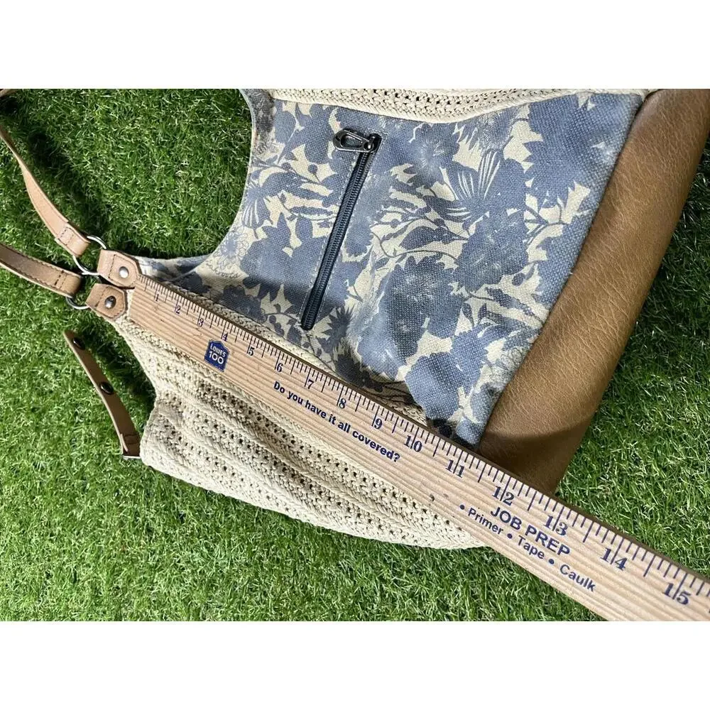Sakroots‎ Bohemian Crochet and Canvas Shoulder Bag Beach Coastal Vibes Cruise